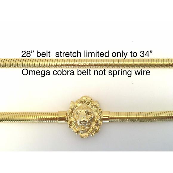 Marshal Metal Fashion Belt Omega Chain 18k Gold Plating Stretch Skinny Cobra🤚